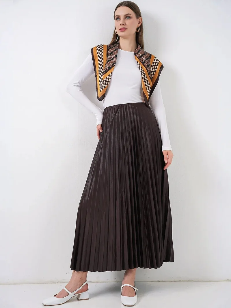 BIG DART BDART High Waist Maxi Skirt with Ruffle Detail